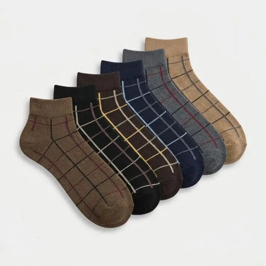 Premium Cotton Ankle Socks 47 - Multi-Color Pack (6 Pairs)