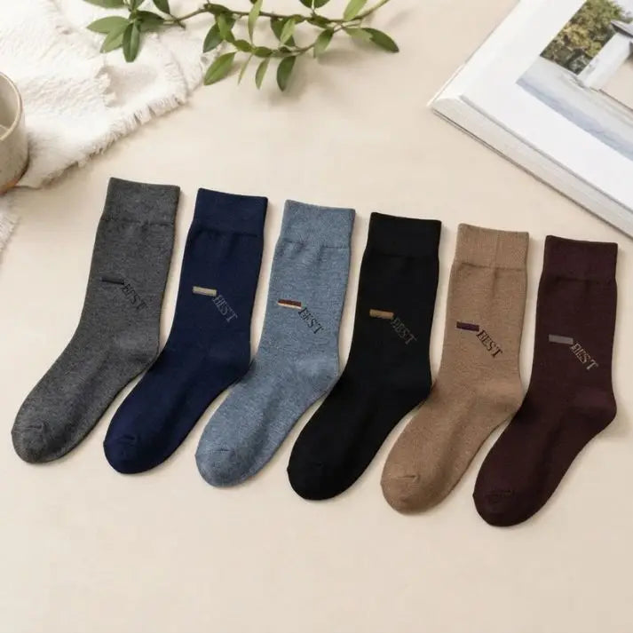 Men’s Cotton Lycra Full Socks | Pack of 6 Pair | 9 no.
