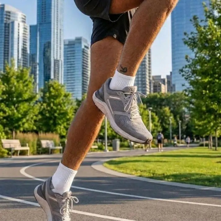 Terry-Sole Cotton Ankle Socks - White - Pack (6 Pairs)