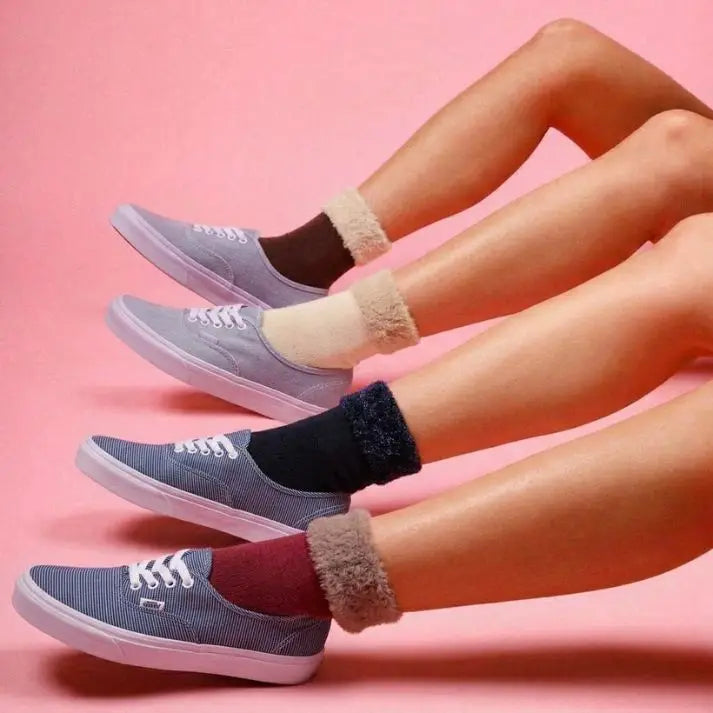Ultra-Warm Plain Winter Crew Socks – 5 Pairs