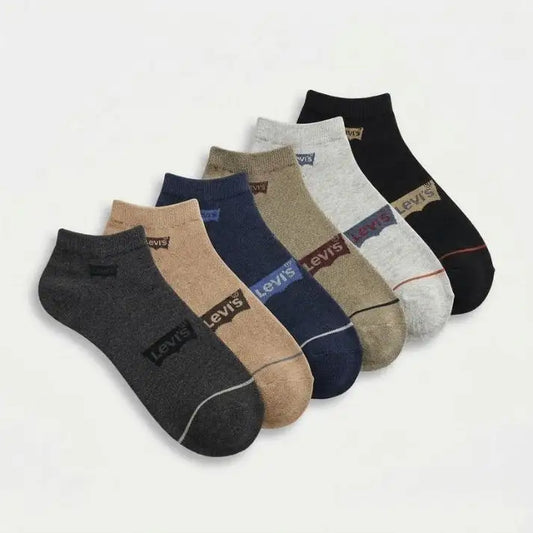 Premium Cotton Ankle Socks - Levies - Pack of Six