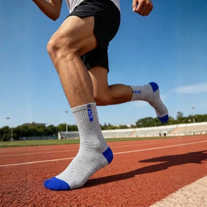 Men’s Athletic Crew Socks (5 Pairs) B Hope Pattern
