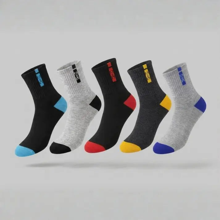 Women’s Athletic Crew Socks (5 Pairs) YDR Pattern