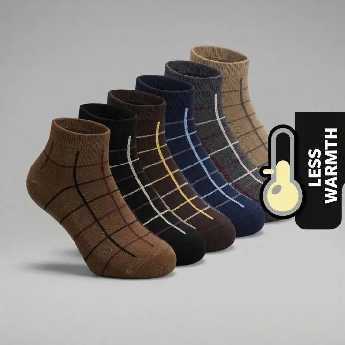 Premium Cotton Ankle Socks 47 - Multi-Color Pack (6 Pairs)