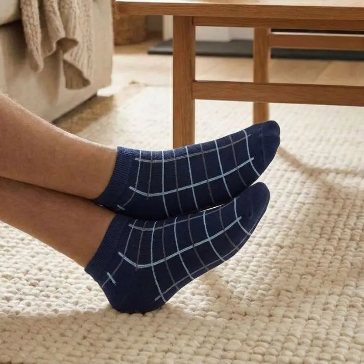 Premium Cotton Ankle Socks 47 - Multi-Color Pack (6 Pairs)