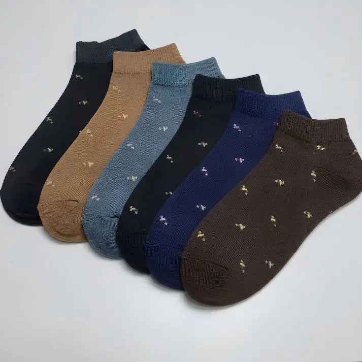 Premium Cotton Ankle Socks 48 - Multi-Colour Pack (6 Pairs)