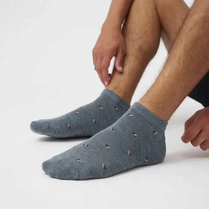 Premium Cotton Ankle Socks 48 - Multi-Colour Pack (6 Pairs)