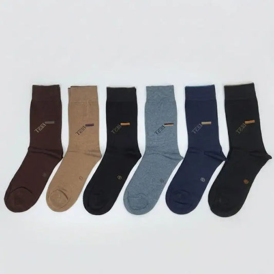 Men’s Cotton Lycra Full Socks | Pack of 6 Pair | 9 no.