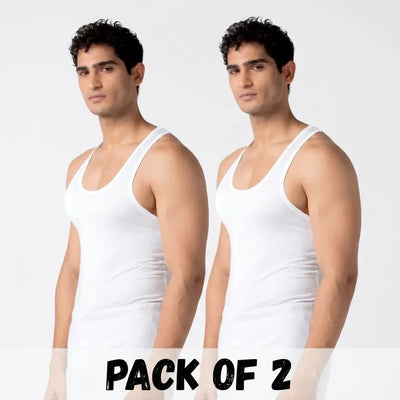 Odour-Free Cotton Vest Pack of 2