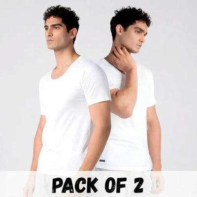 Odour-Free Cotton Sleeved Vest Pack of 2