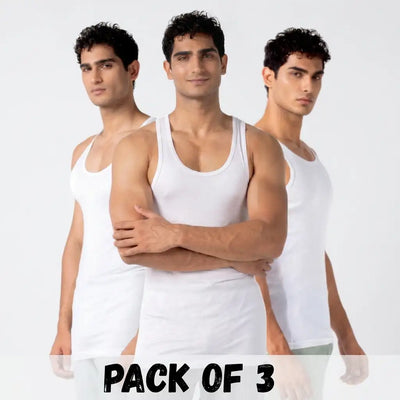 Odour-Free Cotton Vest Pack of 3