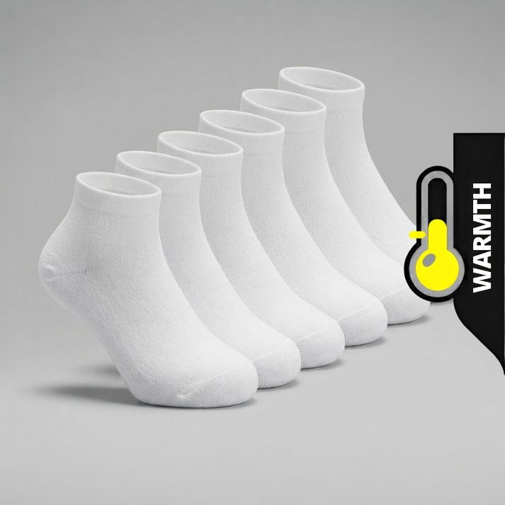 Everyday White Ankle Socks – 6 Pairs –