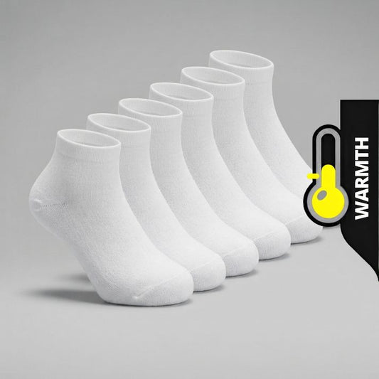 Everyday White Ankle Socks – 6 Pairs –
