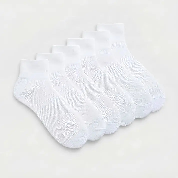 Everyday White Ankle Socks – 6 Pairs –