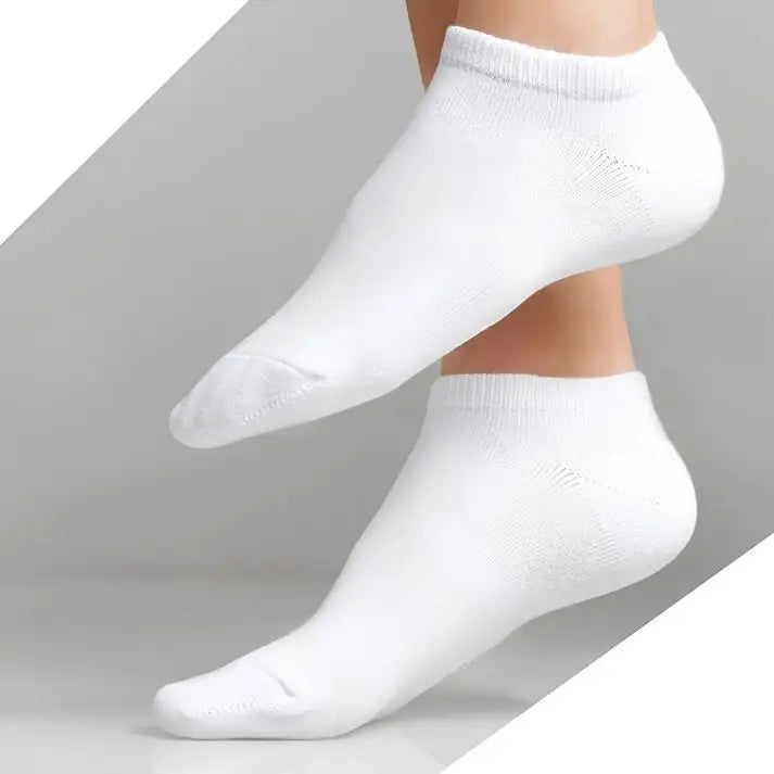 Everyday White Ankle Socks – 6 Pairs –