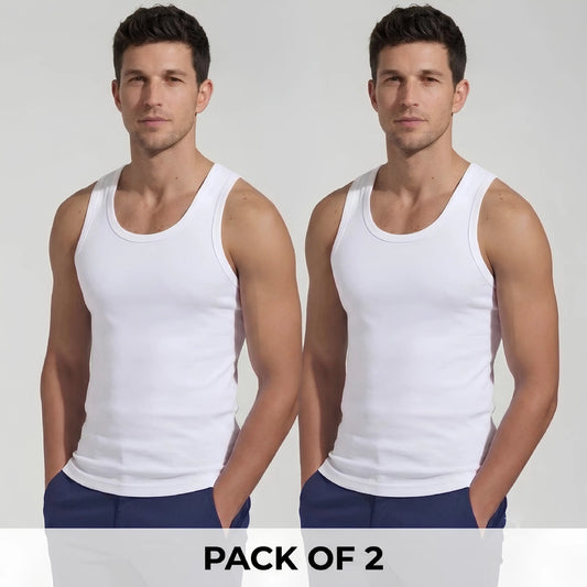 Odour-Free Cotton Vest Pack of 2