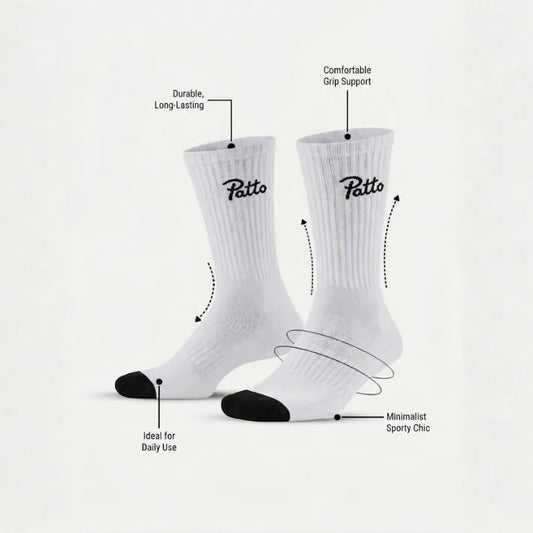 Men’s Athletic Crew Socks 5 Pairs Patto Pattern