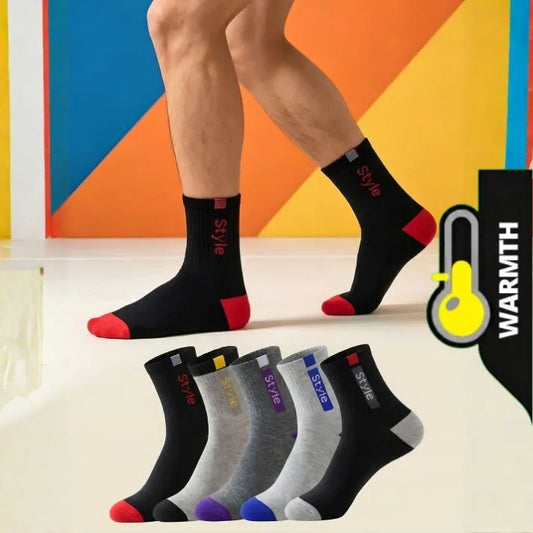 Men’s Athletic Crew Socks (5 Pairs) Style Pattern