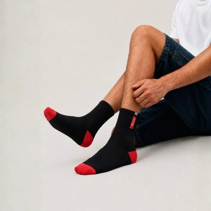 Men’s Athletic Crew Socks (5 Pairs) B Hope Pattern