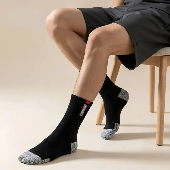 Men’s Athletic Crew Socks (5 Pairs) B Hope Pattern