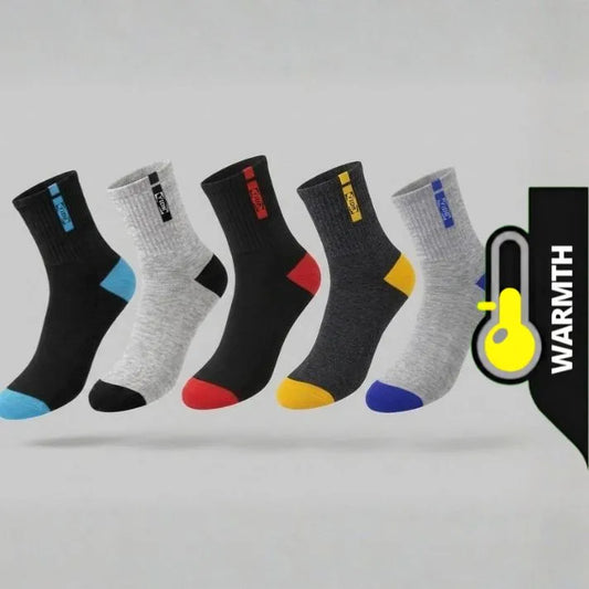 Men’s Athletic Crew Socks (5 Pairs) YDR Pattern
